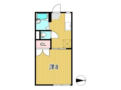 スターハイツA(1K/1階)の間取り写真