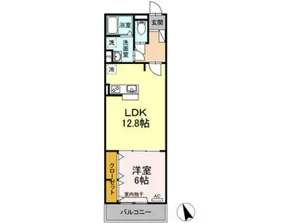 LAGRACIEUSE本山(1LDK/4階)の間取り写真