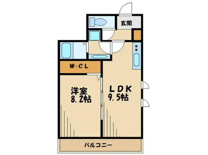KMレジデンス(1LDK/3階)の間取り写真