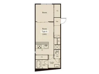 J-ARC道灌山(1LDK/1階)の間取り写真