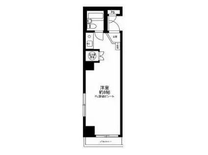 レガシー千駄木(ワンルーム/8階)の間取り写真