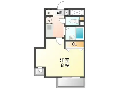 ラハイナ東新宿(ワンルーム/3階)の間取り写真