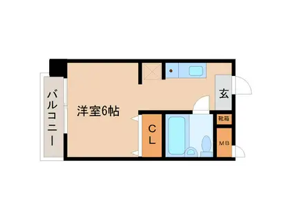 ハイツアルペン神田(1K/7階)の間取り写真