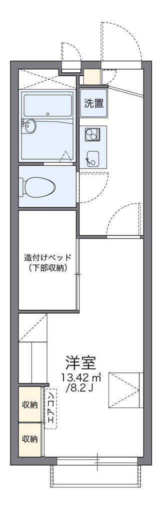 レオパレスはなみずき(1K/2階)の間取り写真