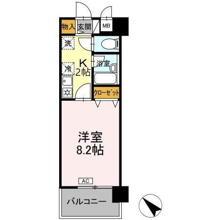 UMEX-7(1K/4階)の間取り写真