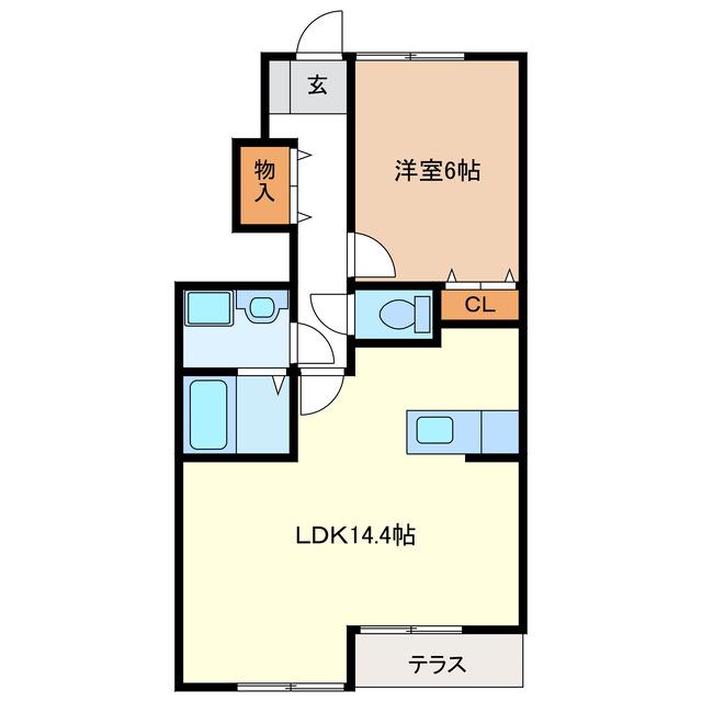 ブランシェ(1LDK/1階)の間取り写真