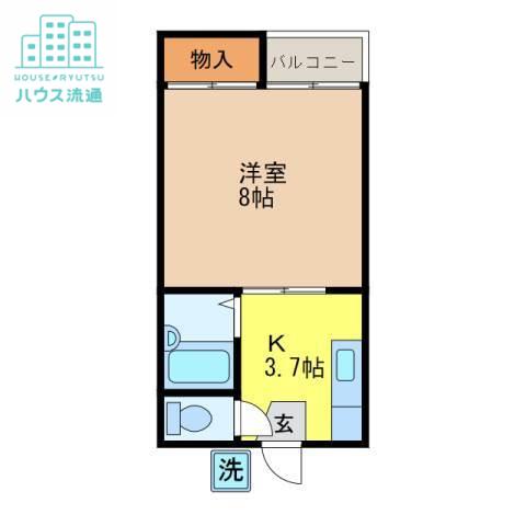 コーポレピュート高尾(1K/2階)の間取り写真