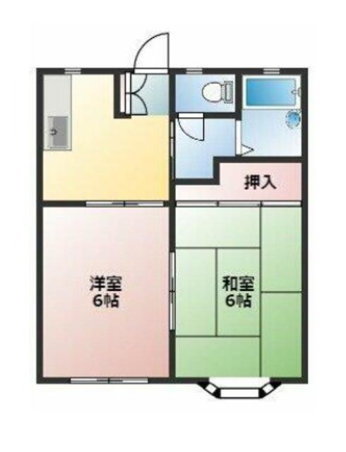 カーサMKII(2DK/2階)の間取り写真
