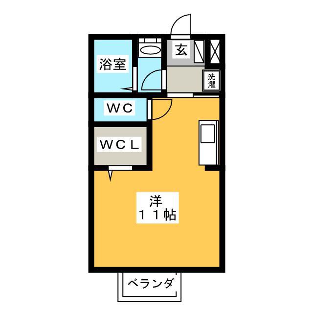 FELIZ(ワンルーム/1階)の間取り写真