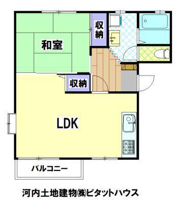 メゾンドK(1LDK/1階)の間取り写真