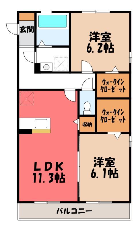 サニーコート日吉(1LDK/3階)の間取り写真