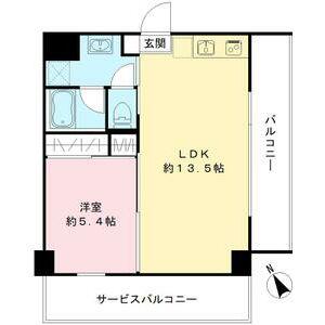 グランリーオ(1LDK/6階)の間取り写真