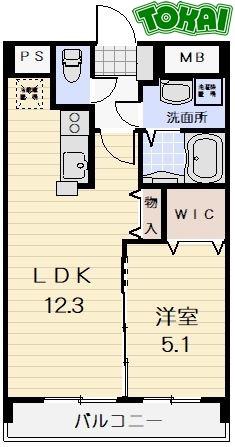 アンジューVI(1LDK/1階)の間取り写真