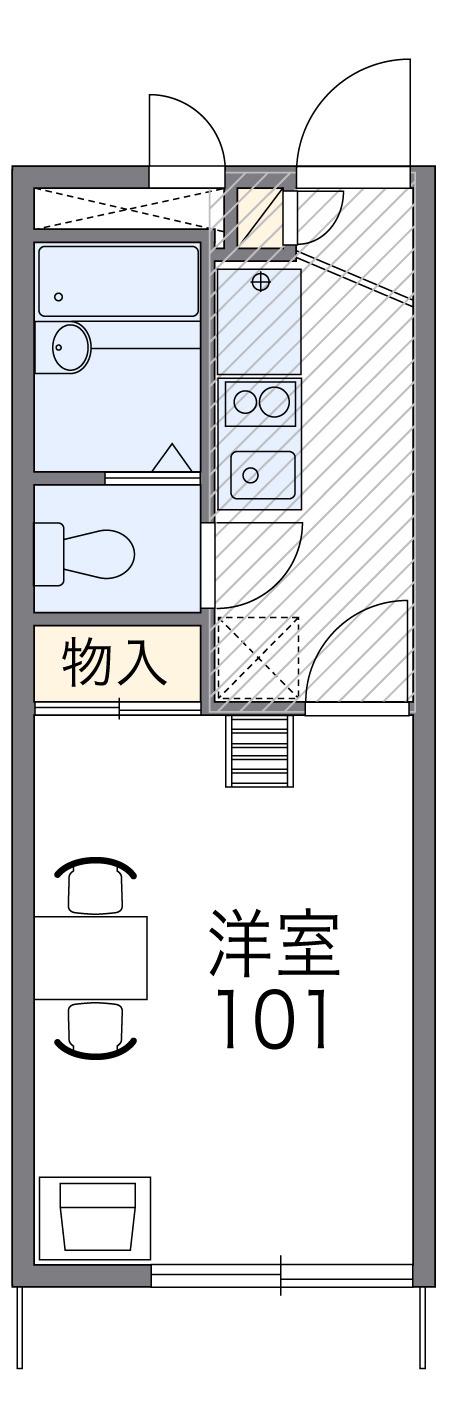 ＪＲ京浜東北線 磯子駅 徒歩17分 2階建 築24年(1K/2階)の間取り写真