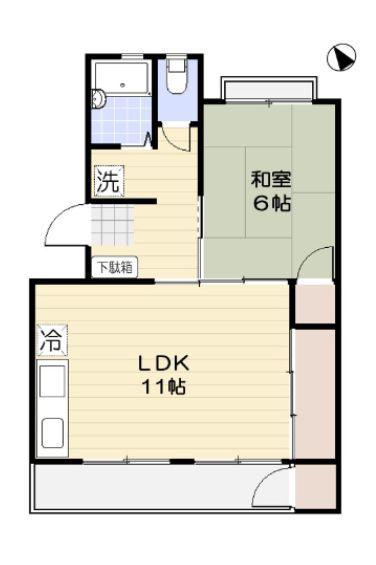 アベニュー原宿(1LDK/3階)の間取り写真