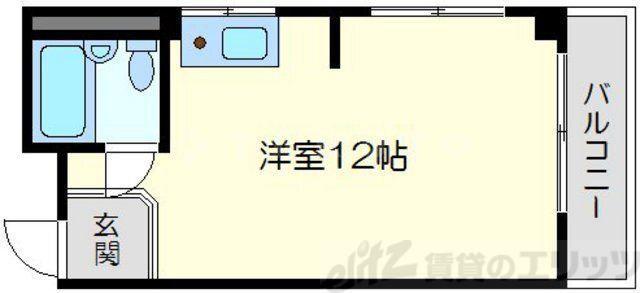 山田マンション(ワンルーム/2階)の間取り写真
