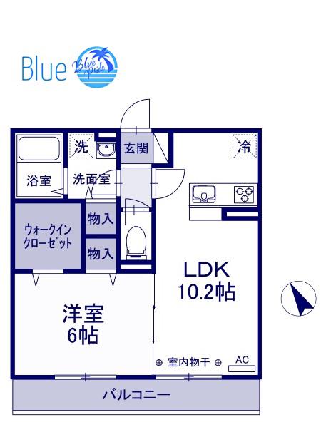 DANIEL(1LDK/2階)の間取り写真