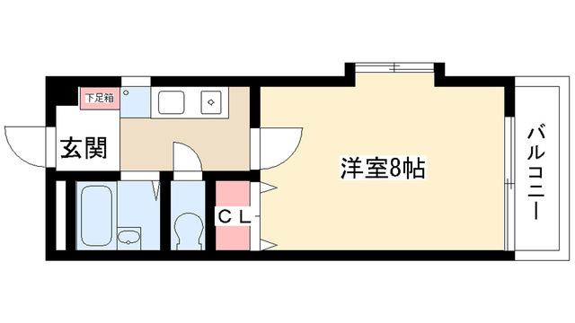 エル・パティオ一社(1K/3階)の間取り写真