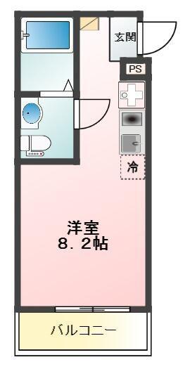 GLANZ氷川町(ワンルーム/2階)の間取り写真