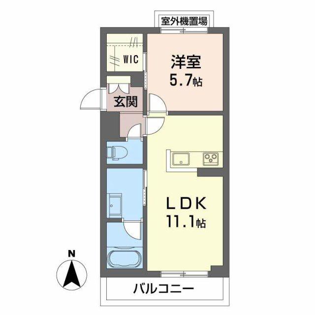 シャーメゾン ノーススクエア(1LDK/2階)の間取り写真