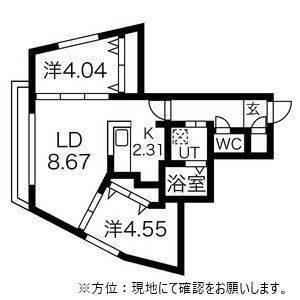 RESIDENCE 5C(2LDK/2階)の間取り写真