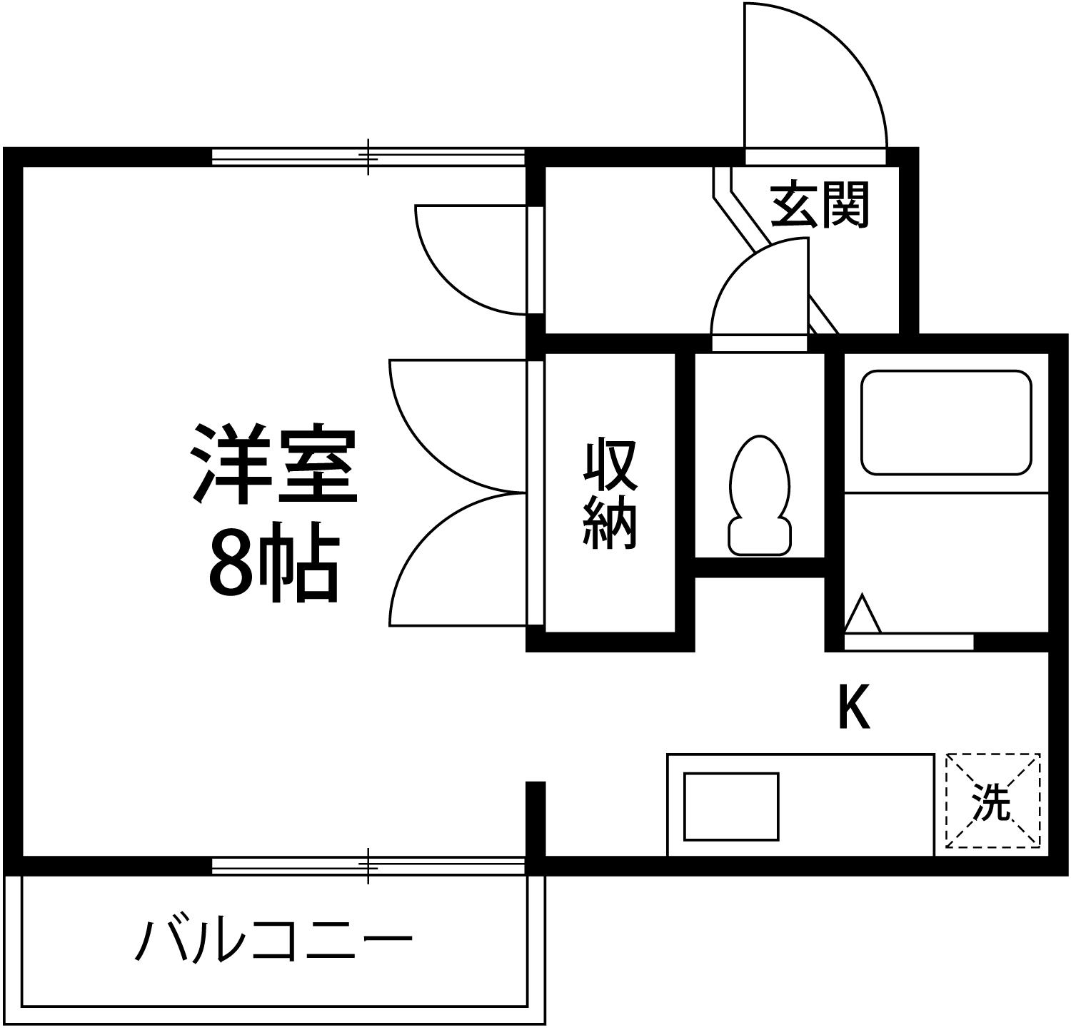 ＩＲいしかわ鉄道 金沢駅 徒歩11分 3階建 築28年(1K/3階)の間取り写真
