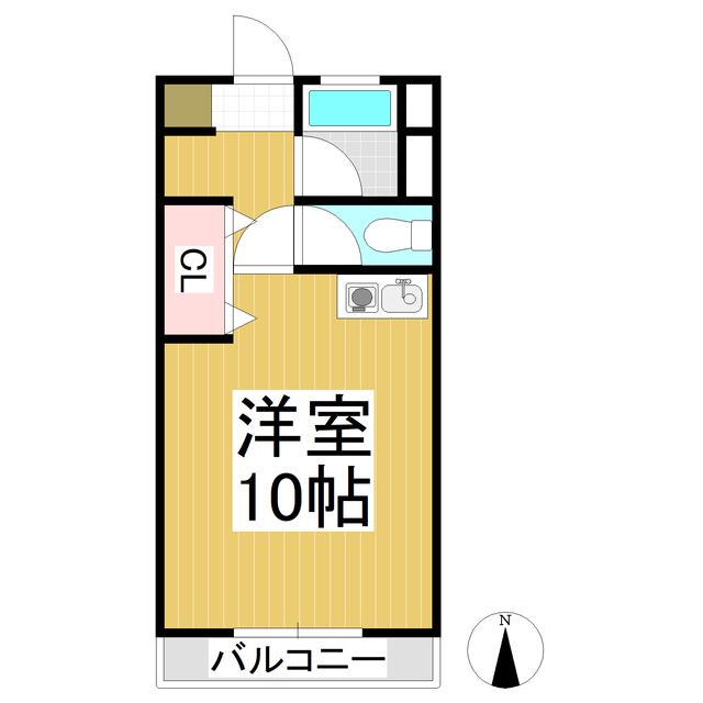 サンマルコ今井(ワンルーム/2階)の間取り写真