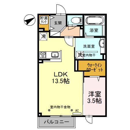 ロイヤル・エン(1LDK/2階)の間取り写真