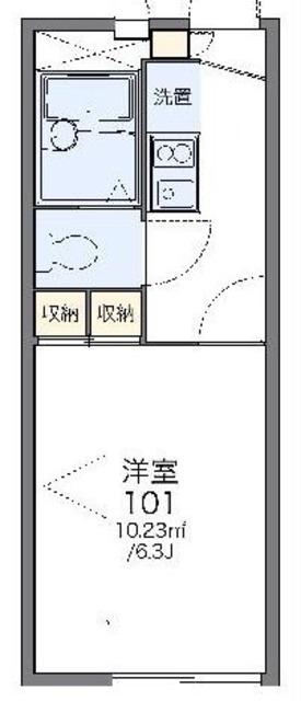 レオパレスコア(1K/2階)の間取り写真