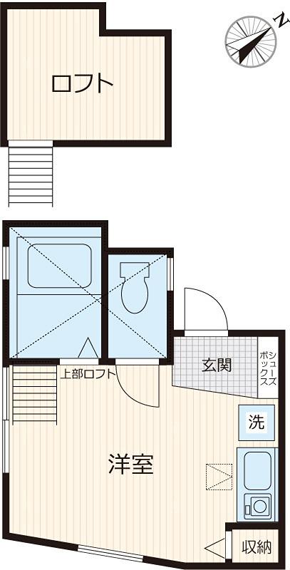 G・Aヒルズ和田町(ワンルーム/1階)の間取り写真