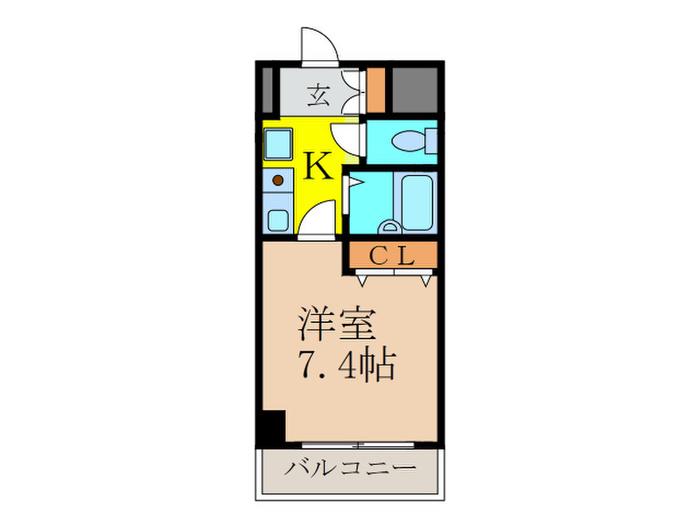 アルシュ住吉(1K/1階)の間取り写真