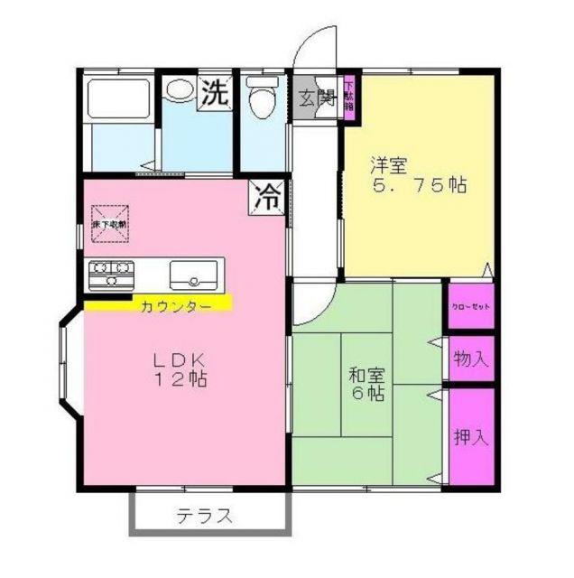サンヒルズ(2LDK/1階)の間取り写真