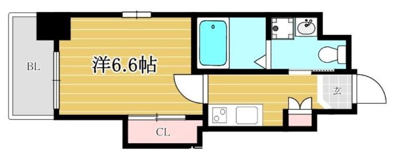 T-SMART博多オーケストラ通(1K/3階)の間取り写真