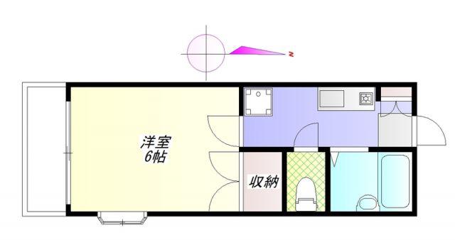 フォアグレイス(1K/3階)の間取り写真