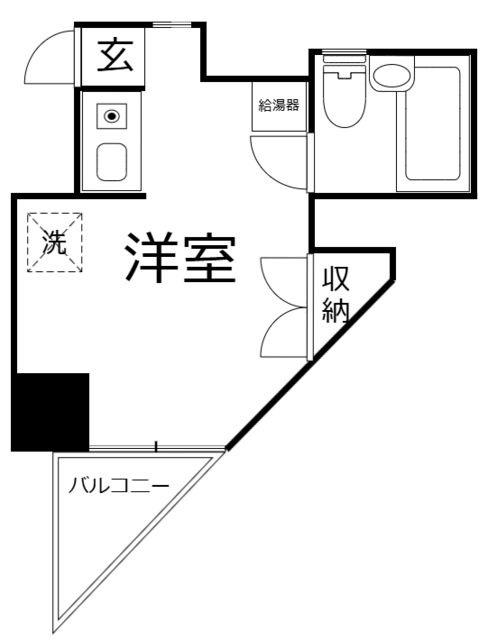 ブルーマリンST(ワンルーム/4階)の間取り写真