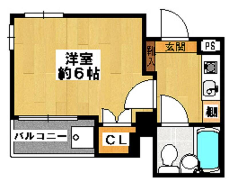 ジュネパレス船橋第3(1K/8階)の間取り写真