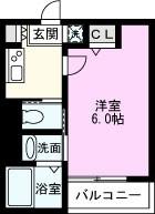 MARK DUO吉川(1K/3階)の間取り写真