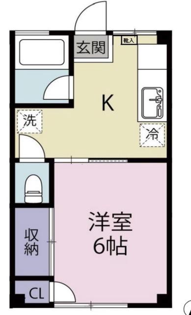 三上ビル(1K/3階)の間取り写真