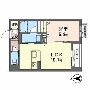 SHAMAISON FORESTAI(1LDK/2階)の間取り写真
