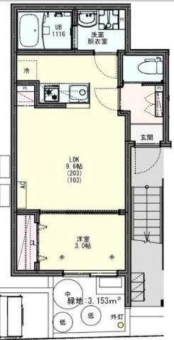 KLEIS我孫子(1LDK/1階)の間取り写真