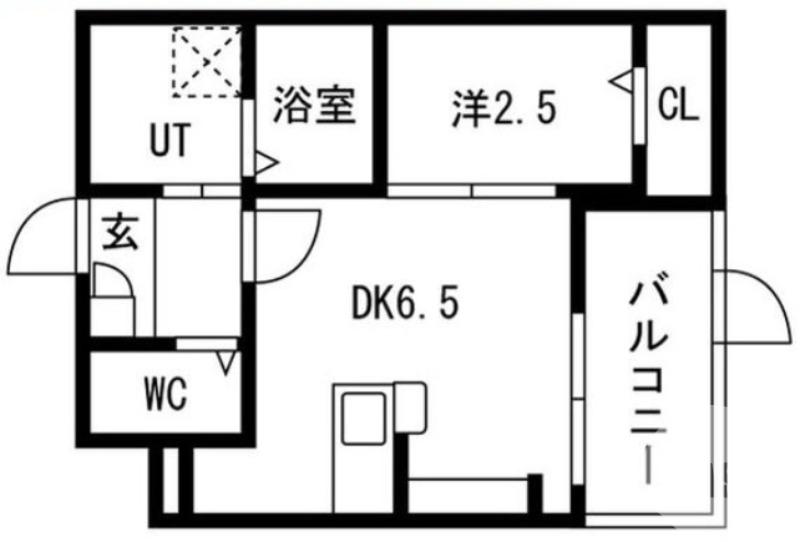 エヌエムセント(1DK/1階)の間取り写真