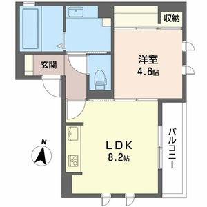 アプリコ(1LDK/2階)の間取り写真