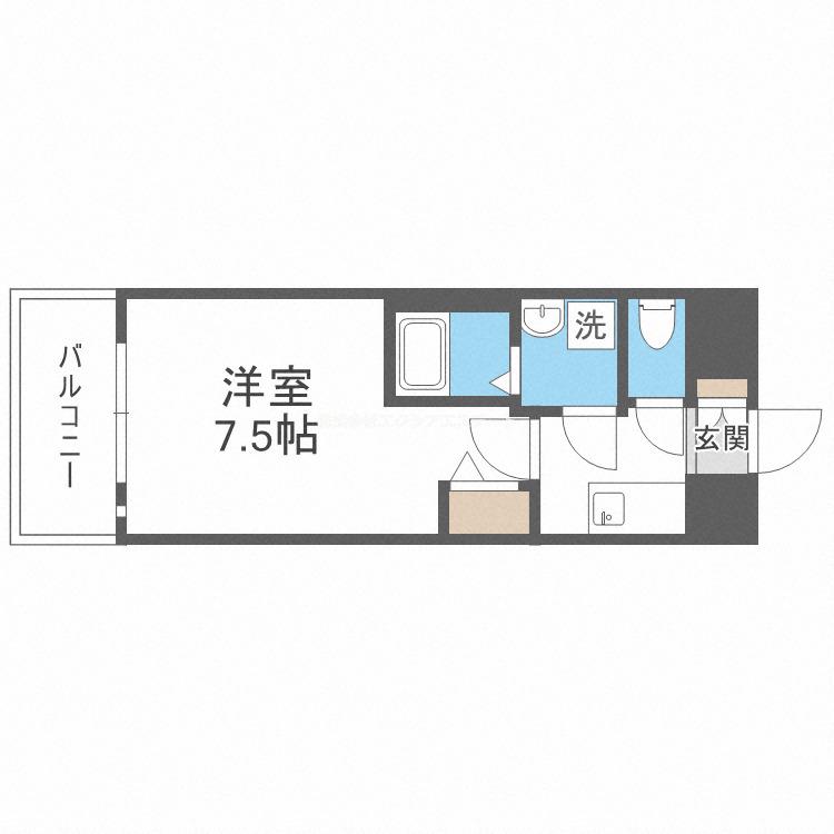 MJC大阪ファインゲート(1K/2階)の間取り写真