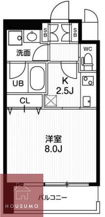 アーバンフラッツ西中島(1K/2階)の間取り写真