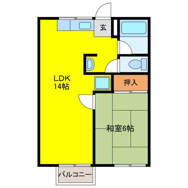 第三メゾンドラポール(1LDK/1階)の間取り写真