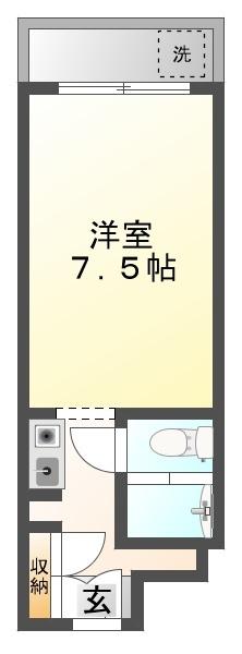 パルコ壱番館(1K/2階)の間取り写真