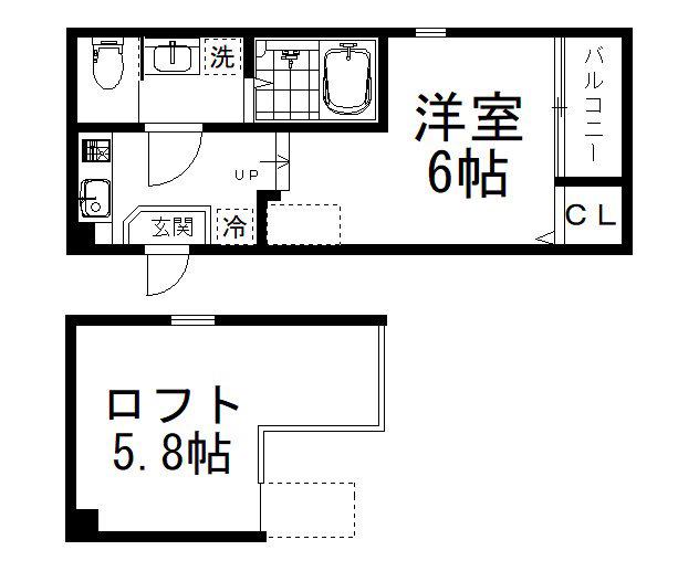オリオンテラス(ワンルーム/1階)の間取り写真