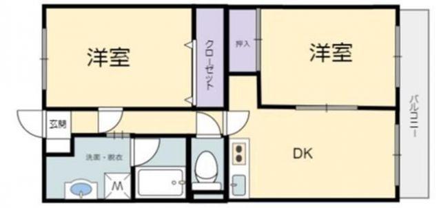 ロイヤルパレス(2DK/5階)の間取り写真