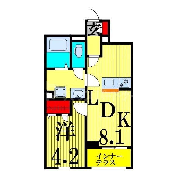 FUKU STAGE(1LDK/1階)の間取り写真