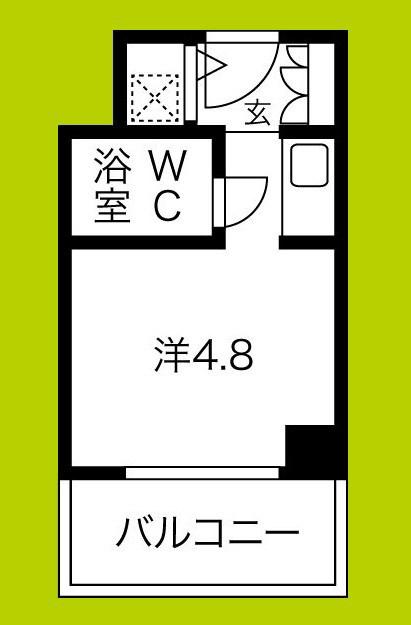 ファミールハイツ北大阪5号棟2番館(ワンルーム/5階)の間取り写真